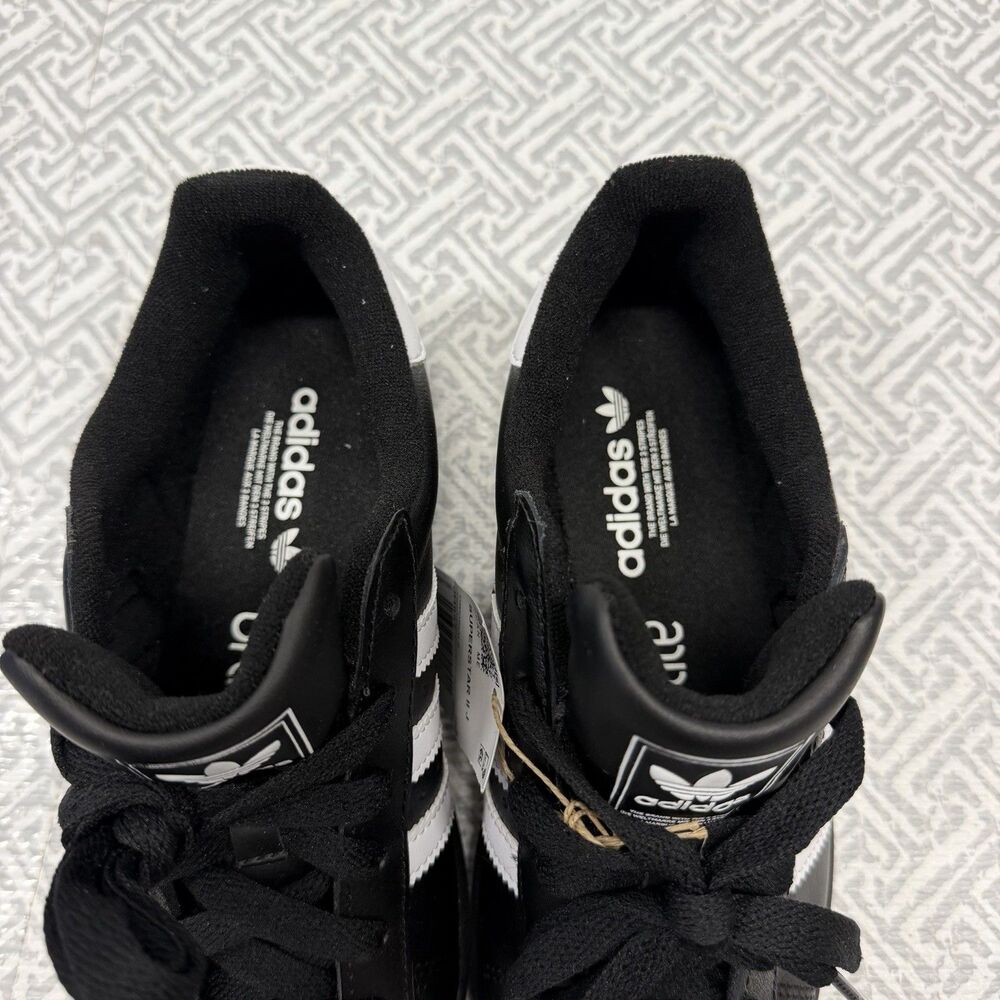 adidas Superstar II J Core Black Cloud White Kids Shoes Size 3.5Y JH9977 NIB - Picture 9 of 12